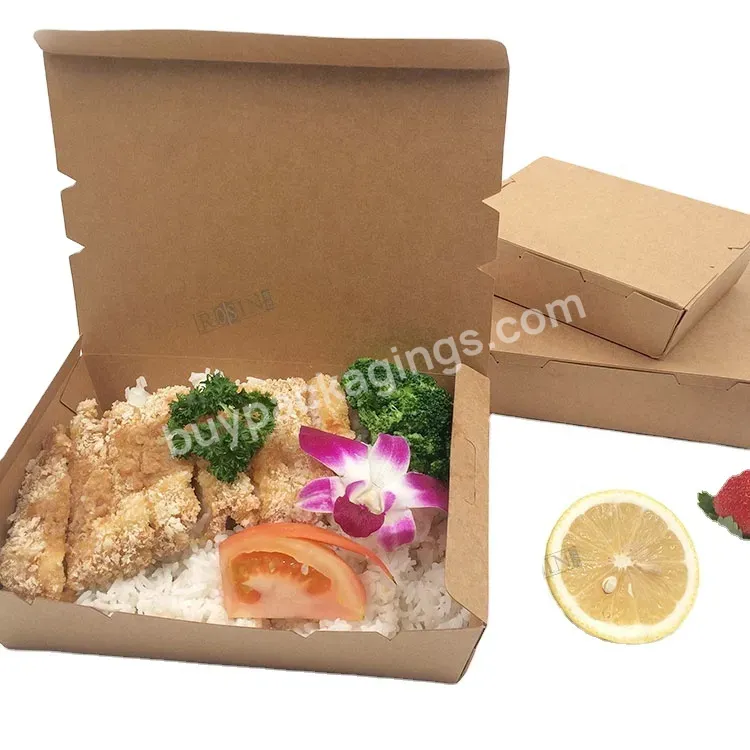 Wholesale Reusable Out Container Fried Chicken Fast Food Paper Boxes Clam Shell Take Away Sushi Packaging Container - Buy Food Containers Meal Kraft Sushi Paper Boxes,Paper Disposable Container,Out Container Fried Chicken Fast Food Paper Boxes.