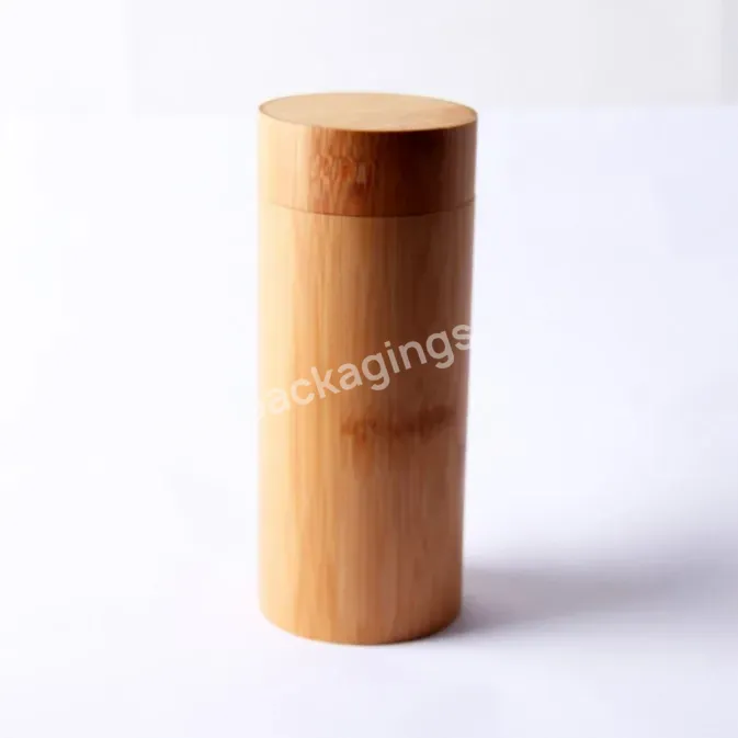 Wholesale Round Bamboo Jar Natural Handmade Bamboo Sunglasses Box Bamboo Container For Kitchen Spice