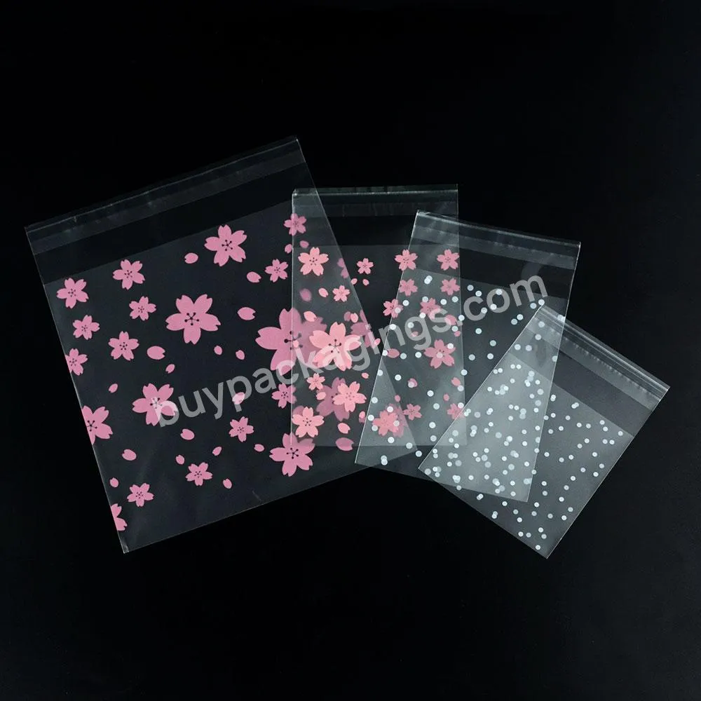 Wholesale Small Transparent Plastic Packaging Bag For Cookie Candy Packaging Self-adhesive Bag