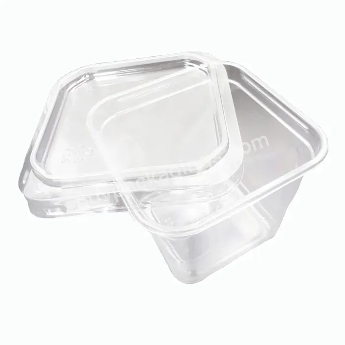 Wholesale Square Deep Clear Disposable Plastic Pet Food Container With Lid For Packaging Nut Pudding Ice Cream Mousse Cake Box - Buy Square Deep Clear Disposable Plastic Pet Food Container,Food Container With Lid For Packaging Nut Pudding Ice Cream,S
