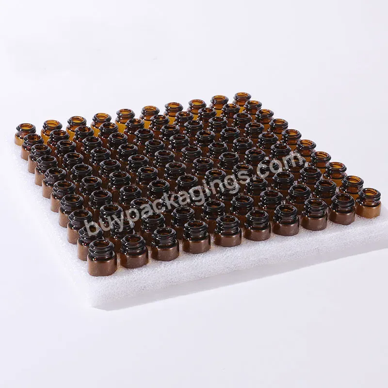 Wholesale Suit 100 Sets One Box 1ml 2ml 3ml Amber Essential Oil Glass Vials - Buy 1ml Amber Vials,Small Box For Vials,Foam Box Essential Oil Vial.