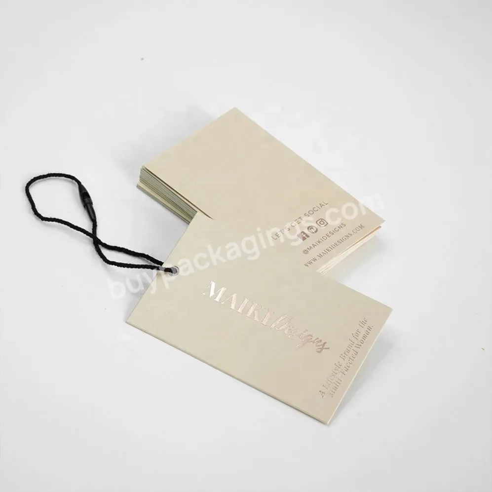 Wholesale Thick High Quality Eco Friendly Paper Clothing Labels Swing Tags,Can Custom Logo Shape And Color Hang Tags - Buy Custom Hangtags,Clothing Tag,Clothing Label.