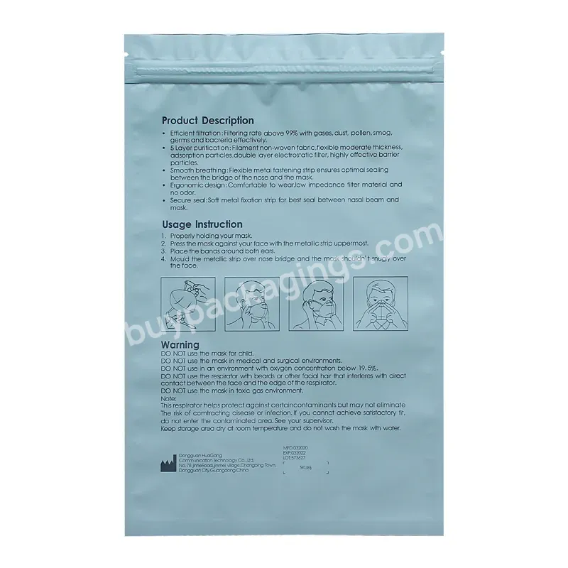 Wholesale Three Side Sealed Disposable Packaging Mylar Bag For Kf94 Effective With A Hang Hole - Buy Wholesale Three Side Sealed Disposable Packaging,Mylar Bag For Kf94,Plastic Bags.