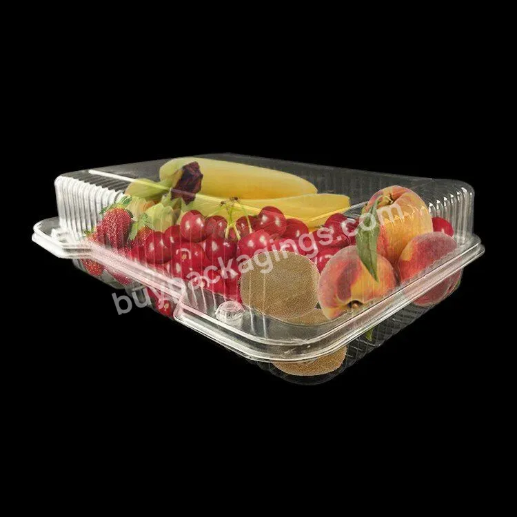 Wholesale Transparent Plastic Fruit Clamshell Fruit Packaging Factory Hot Selling Pet Clamshell Fruit Plastic Box With Lid - Buy Plastic Fruit Container With Lid,Plastic Fruit Box,Clamshell Fruit Packaging.