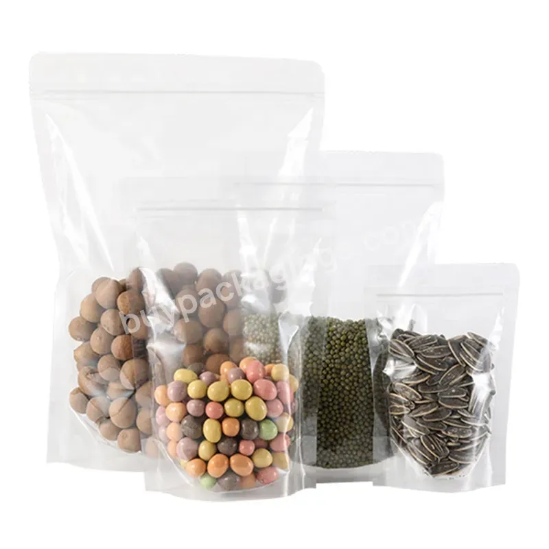 Wholesale Transparent Polyester Film Bags With Resealable Transparent Zipper Lock Pockets - Buy Sealed Deodorization Bag For Chili/spice Storage,Moisture Proof Bags For Fruit And Vegetable Powder/coffee Powder,Transparent Zippered Plastic Bags For Ca