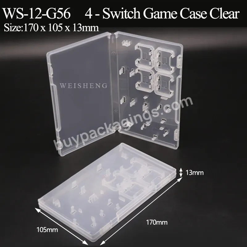 Wholesale Universal Empty Gaming Plastic Hard Shell Slim Replacement 4 Game Card Case For Nintendo Switch Protective Lite