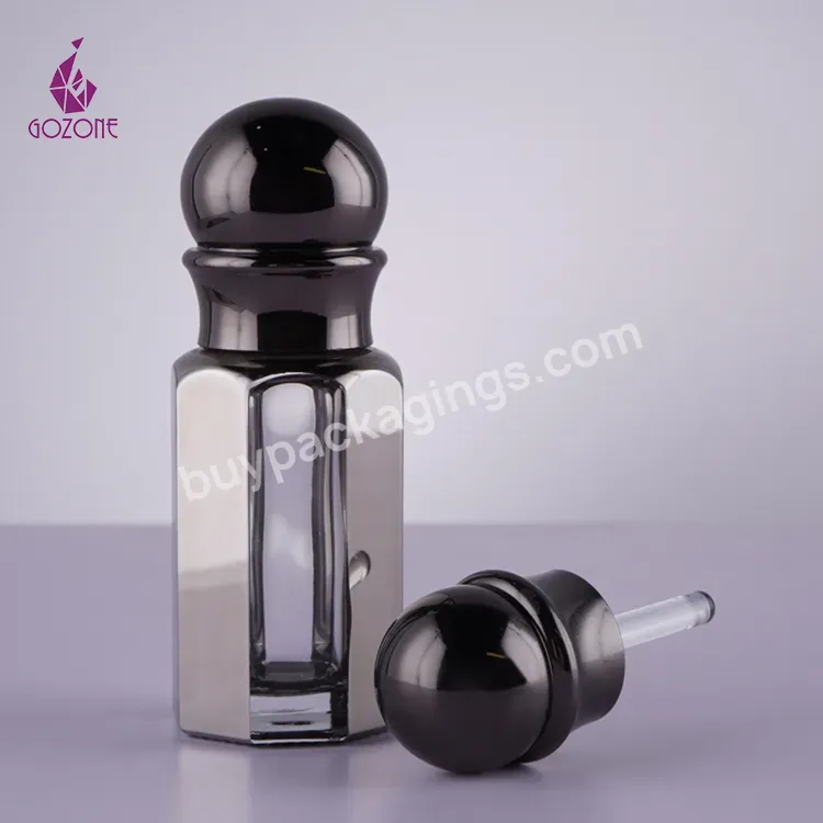 Wholesale Uv Printing Small Octagonal Shaped Arabian Oud Empty Perfume Oil Glass Bottle With Glass Stick - Buy Empty Perfume Glass Bottles,Perfume Oil Glass Bottles,Arabian Perfume Oil Glass Bottles.