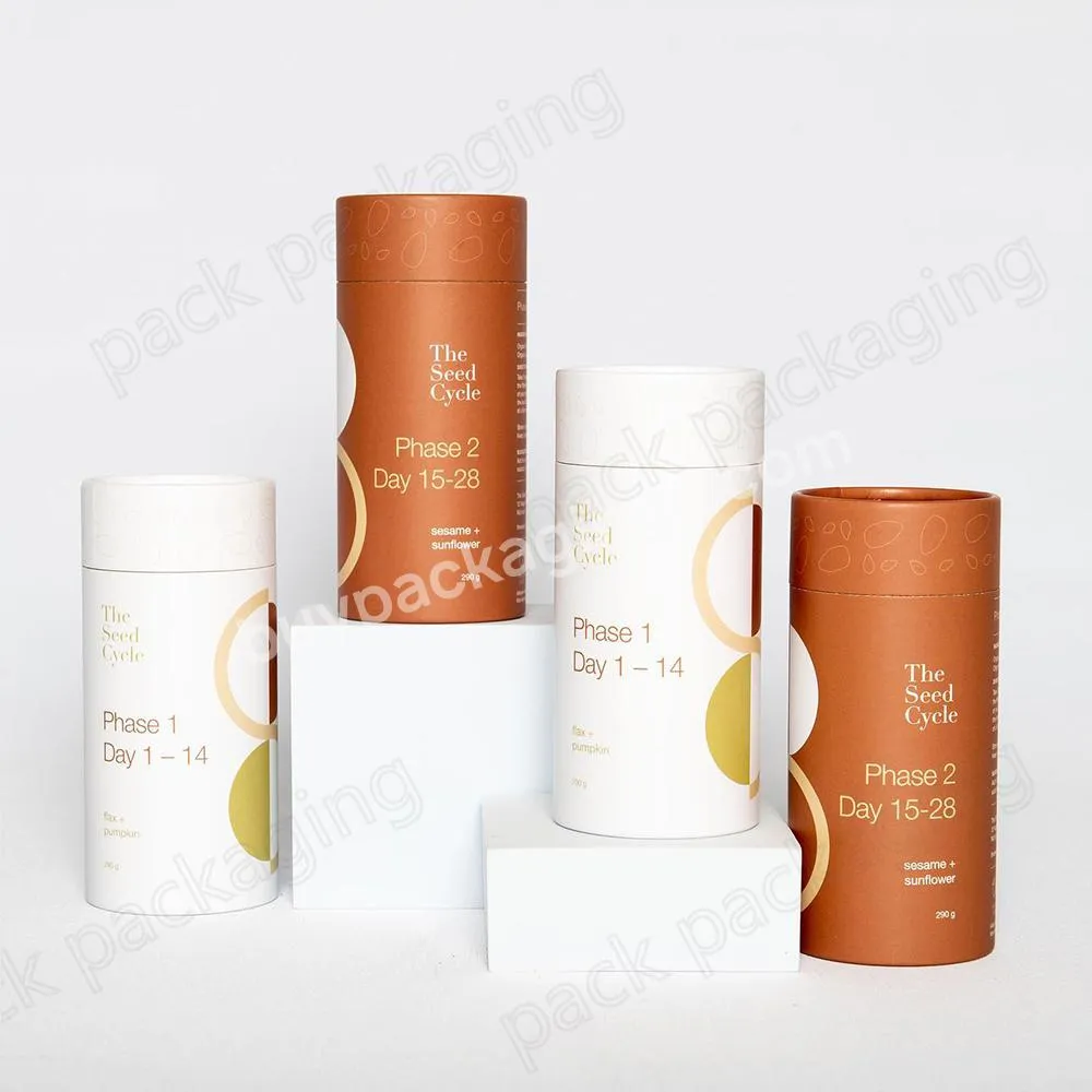 Wholesale Whey Protein Powder Food Grade Paper Tube Tea & Coffee Set Cylinder Packaging For Food