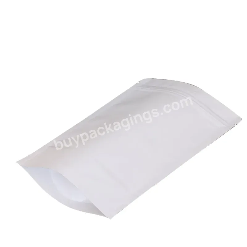 Wholesale White Paper Bag Coating Aluminum Foil Inside Stand Up Zipper Kraft Paper Bags - Buy Custom Paper Bags,Tea Bags Heat Seal Paper,Grocery Paper Bag.