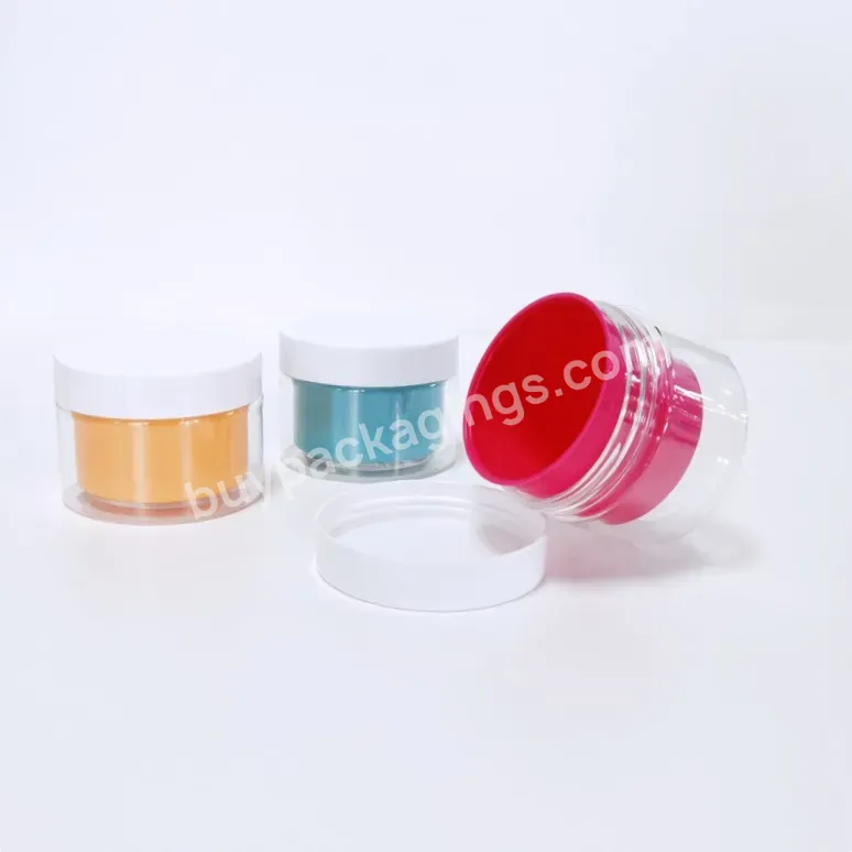 Wholesale80g Cosmetic Container Packaging Bottle Cream Jars Inner Body Cosmetic Eye Double Wall Plastic In Stock Pet - Buy Plastic Cosmetic Jar,Cream Jars Plastic Container,Plastic Jar 80ml.