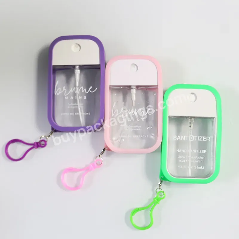 Wholesales 45ml 50ml Refillable Empty Plastic Credit Card Perfume Spray Bottle With Silicon Rubber Case Keychain Hand Sanitizer - Buy 38ml 45ml 50ml Silicone Case For Card Spray Packaging With Multi Custom Color Pocket Perfume Hand Sanitizer Bottle M