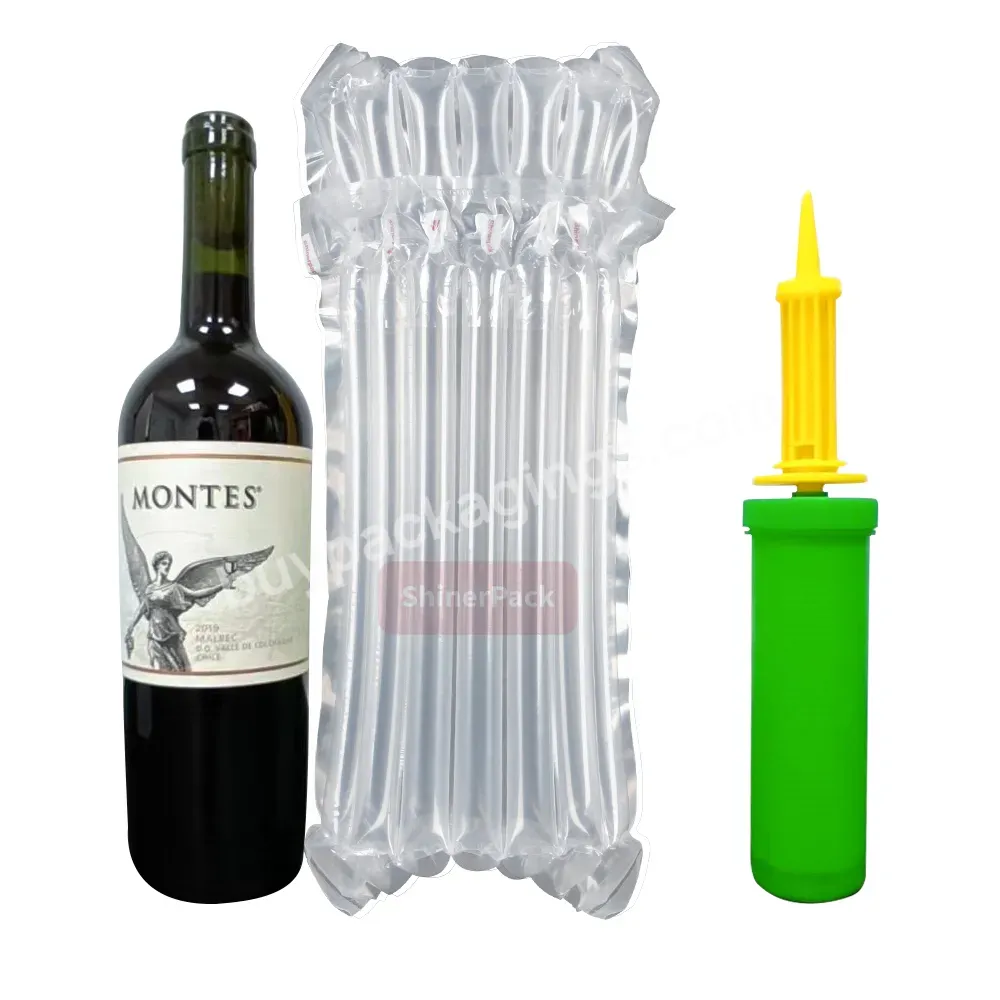 Wine Bottle Protector Recycling Sleeve Travel Inflatable Air Column Cushion Bag For Bottle Packing - Buy Air Column Bag,Wine Bottle Protector Bubble Bags,Inflatable Air Column Cushion Bag For Bottle Packing.