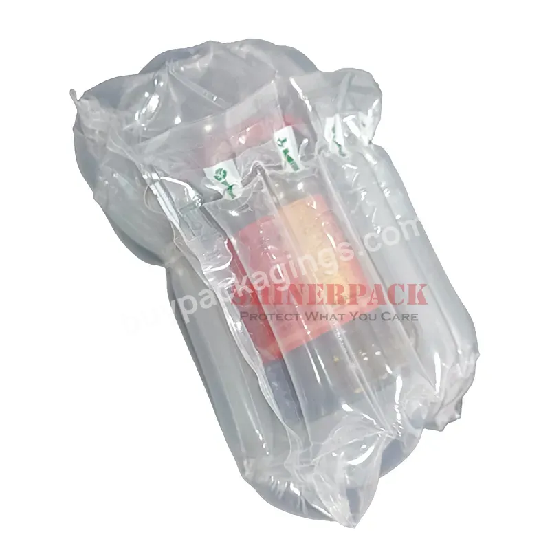 Wine Protector Free Pump Reusable Sleeve Travel Inflatable Air Column Cushion Bag Packing And Safe Transportation Glass Bottles - Buy Air Column Bag,Air Cushion Film,Air Pockets Film Packaging For Glass Bottle/jam/can/jar.