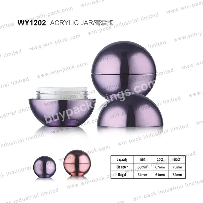 Winpack High Quality Spherical Acrylic Cream Jar 1oz For Cosmetic Packing - Buy Acrylic Jar 1oz,Spherical Acrylic Jar 1oz,Cream Acrylic Jar 1oz.