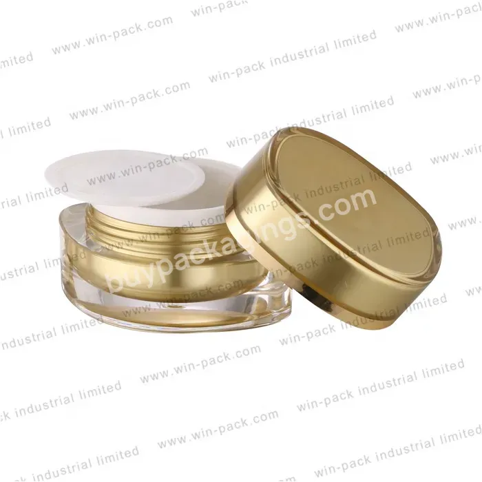 Winpack Hot Product Cosmetic Empty Shiny Gold Acrylic Cream Jar 20g - Buy Acrylic Jar 20,Gold Acrylic Jar,Empty Acrylic Jar 20.