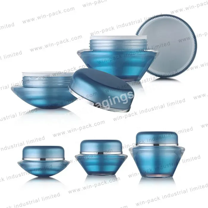 Winpack Shiny Blue 15g Cosmetics Luxurious Acrylic Jar For Face Care - Buy Luxurious Acrylic Jar,Cosmetics Acrylic Jar,15g Acrylic Jar.
