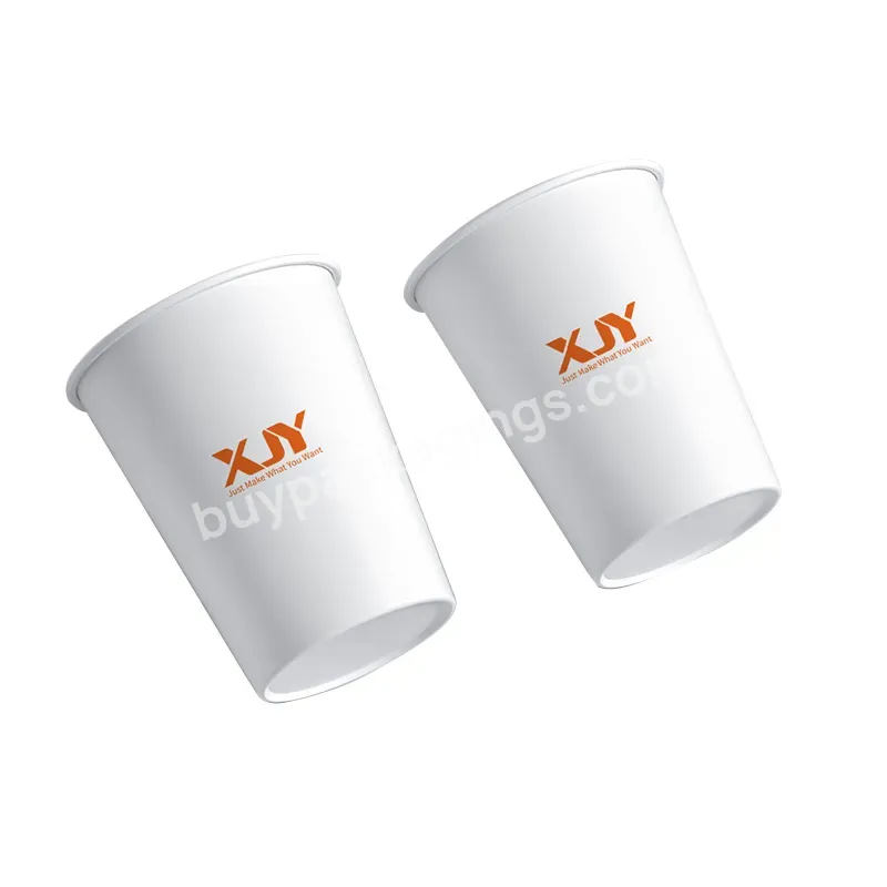 Xjy Compostable Ripple Hot Insulated Brand Printing Double Wall Kraft Coffee Paper Cup With Custom Business Logo
