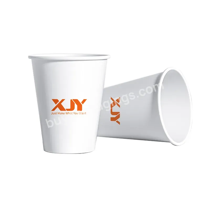 Xjy Compostable Ripple Hot Insulated Brand Printing Double Wall Kraft Coffee Paper Cup With Custom Business Logo
