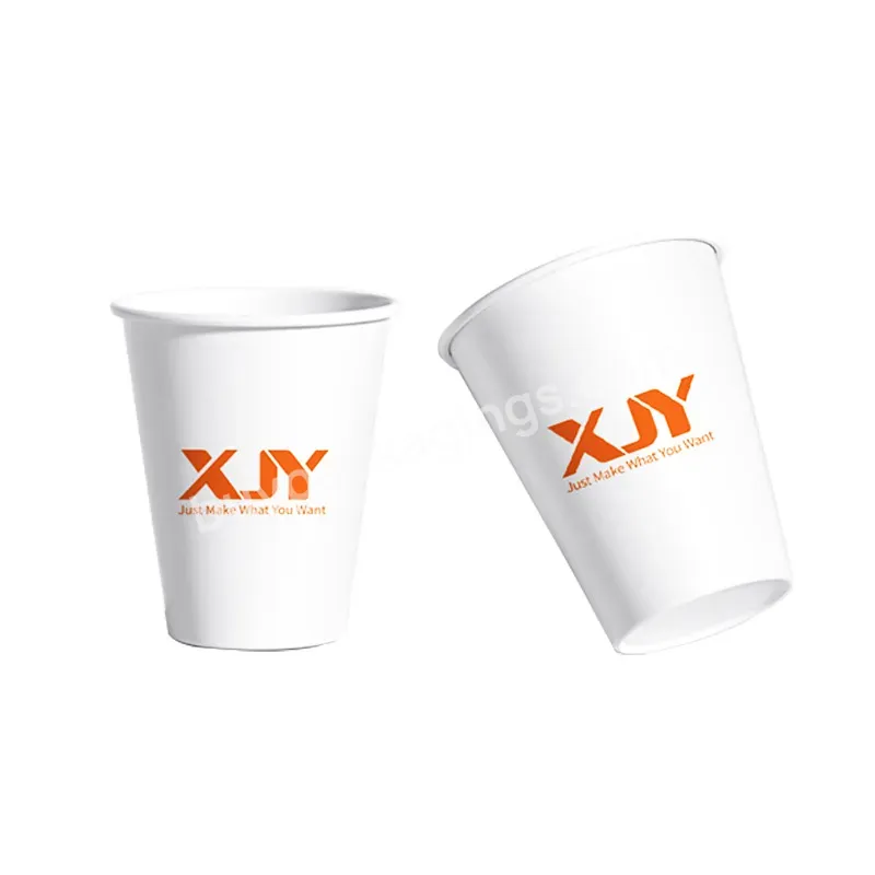 Xjy Custom Commercial Branded Eco-friendly Compostable Double Wall Printing Logo Paper Hot Drink Coffee Cup With Lid