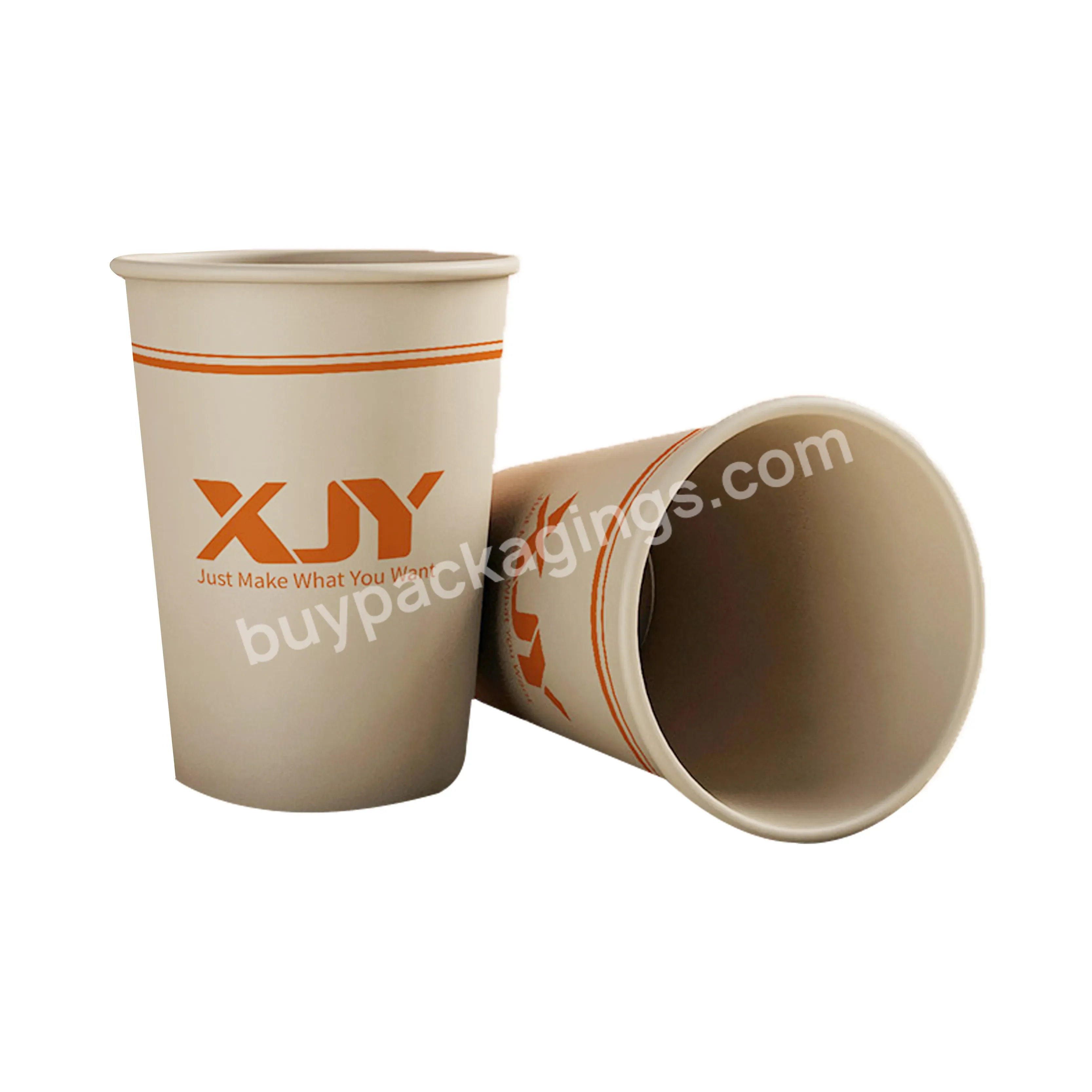 Xjy Eco-friendly Takeway Hot Drinks Biodegradable Double Wall Printing Disposable Paper Coffee Cups With Custom Logo