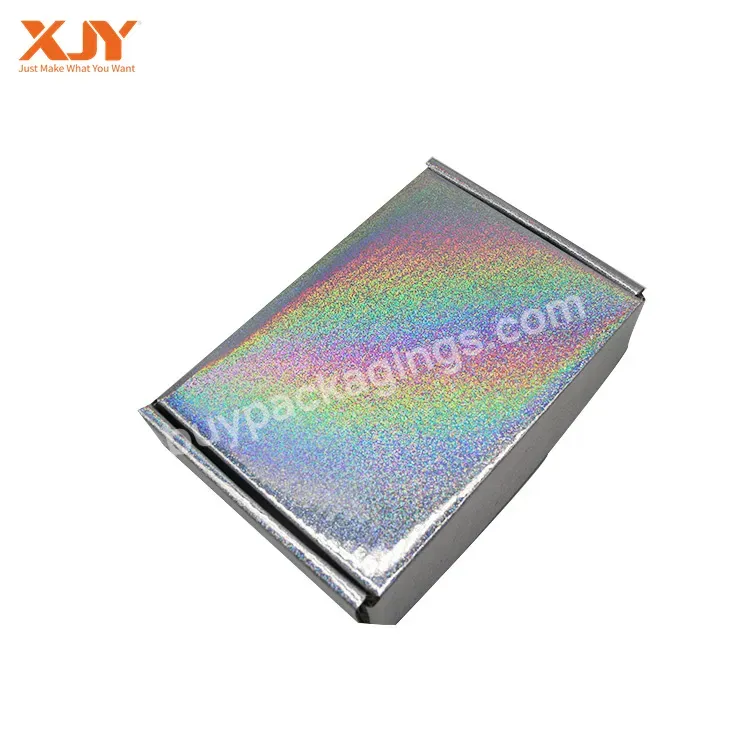 Xjy Mailing Box Folding Corrugated Cardboard Paper Packaging Holographic Mailing Box Gorgeous Color Change Box With Logo - Buy Bright Colour Printing Personalized Logo Shipping Mailer Packaging Paper Box For Small Business Gift,Custom Luxury Cosmetic