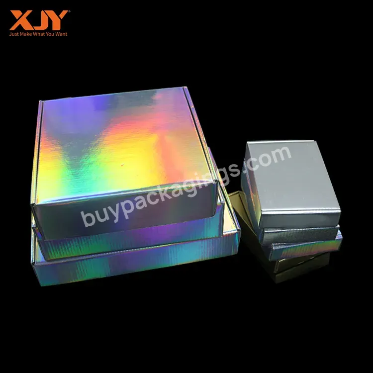 Xjy Mailing Box Folding Corrugated Cardboard Paper Packaging Holographic Mailing Box Mailer Shipping Box With Logo - Buy Luxury Cosmetic Recycled Colour Printing Logo Shipping Mailer Packaging Paper Box For Small Business,Custom Luxury Cosmetic Recyc