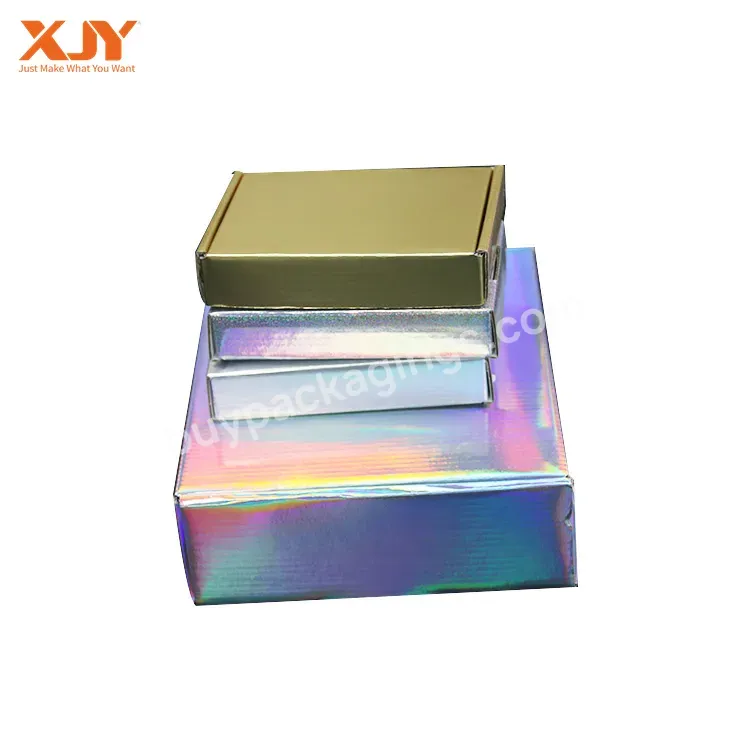 Xjy Mailing Box Folding Corrugated Cardboard Paper Packaging Holographic Mailing Box Mailer Shipping Box With Logo - Buy Luxury Cosmetic Recycled Colour Printing Logo Shipping Mailer Packaging Paper Box For Small Business,Custom Luxury Cosmetic Recyc