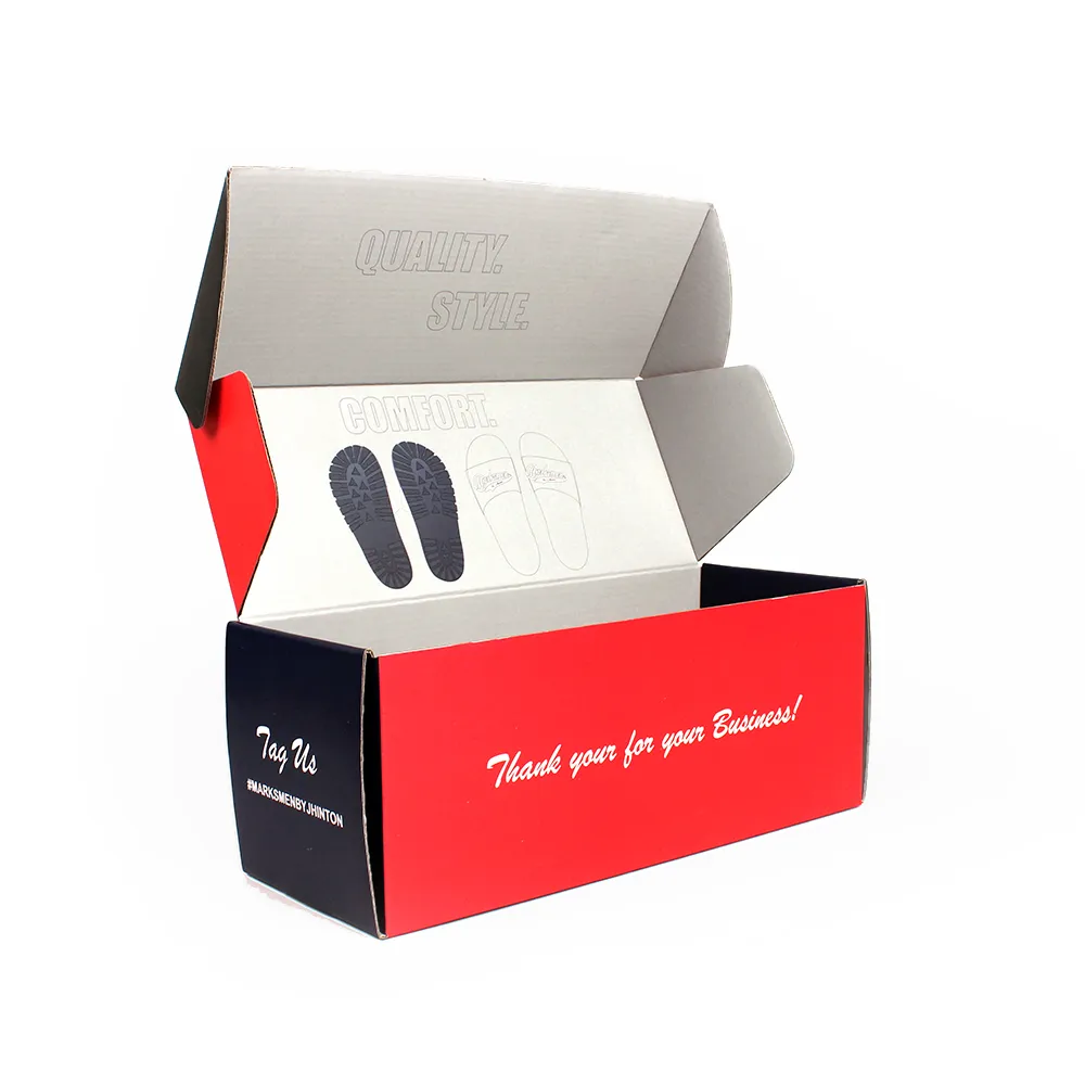 Yilucai custom label printed corrugated shipping box for shoes sandal box packaging