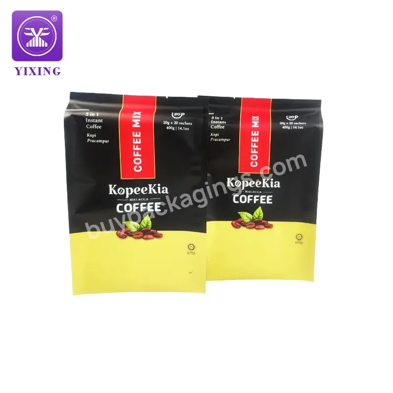 Yixing Custom Printed 400g Instant Coffee Heat Sealing Packs Plastic Side Gusset Pouch Bags - Buy Packaging Bags,Food Packaging Bags,Custom Made Plastic Bags.