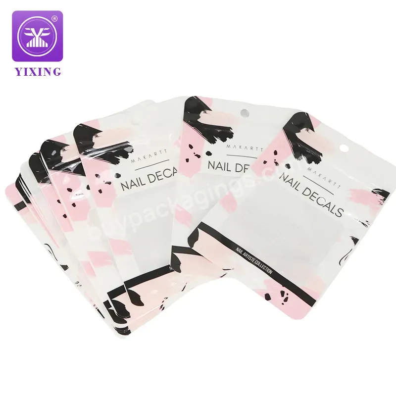 Yixing Custom Ziplock Plastic Bags Makeup Products Three Side Seal Pouch Nail Decals Cosmetic Sample Sachet Packaging Bags - Buy Cosmetics Sample Sachet Packaging,Nail Decals Packaging,Three Side Seal Pouch Ziplock Bags.