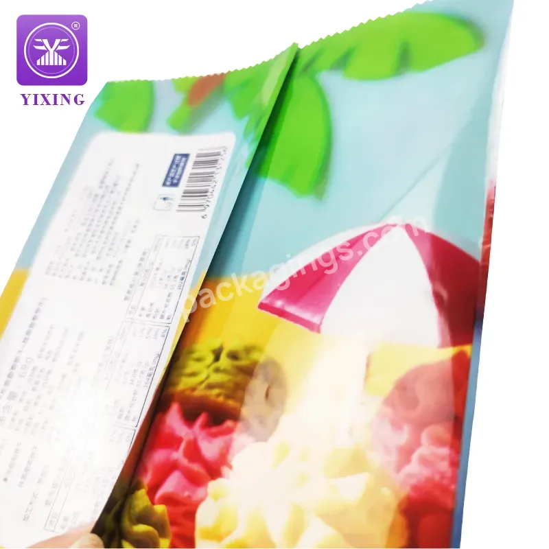 Yixing Design Customized Biscuit Food Plastic Packaging Back Sealing Bags - Buy Plastic Food Bag,Middle Sealing Bags,Sugar Packaging Bag.