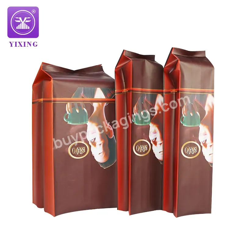 Yixing Laminated Zipper Coffee Bag Aluminum Foil 2.5kg 5kg Gussetted Coffee Bean Bag With Valve - Buy Side Gusset Sealed Coffee Bag,250g Coffee Bag,Coffee Bean Bag.