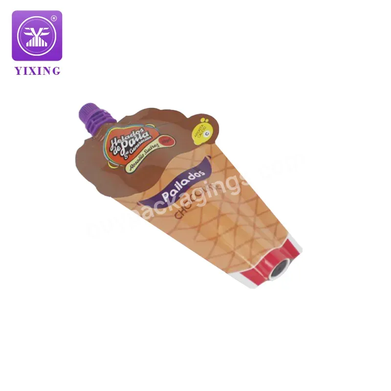 Yixing Packaging Custom Printed Aluminum Foil Chocolate Cream Retort Spout Pouch Juice Drink Shaped Bag - Buy Retort Spout Pouch,Aluminum Foil Spout Pouch,Chocolate Cream Pouches With Spout.
