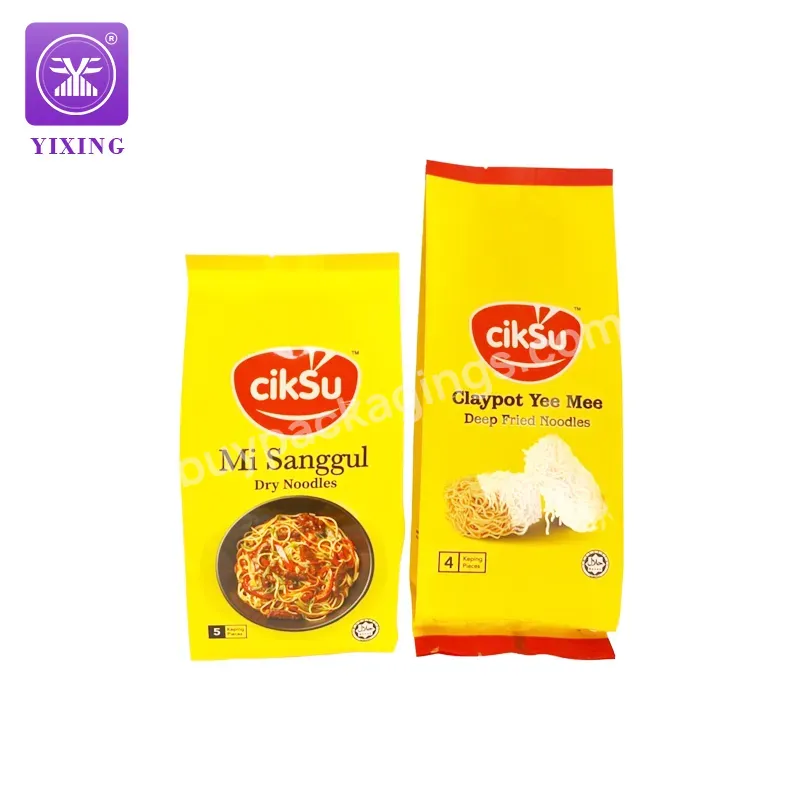 Yixing Packaging Side Gusset Packaging Bag For Snacks And Noodles Custom With Side Window - Buy Custom Print Food Organ Bags,Side Gusset Packaging Bag Pouch,Mylar Heat Seal Bag.