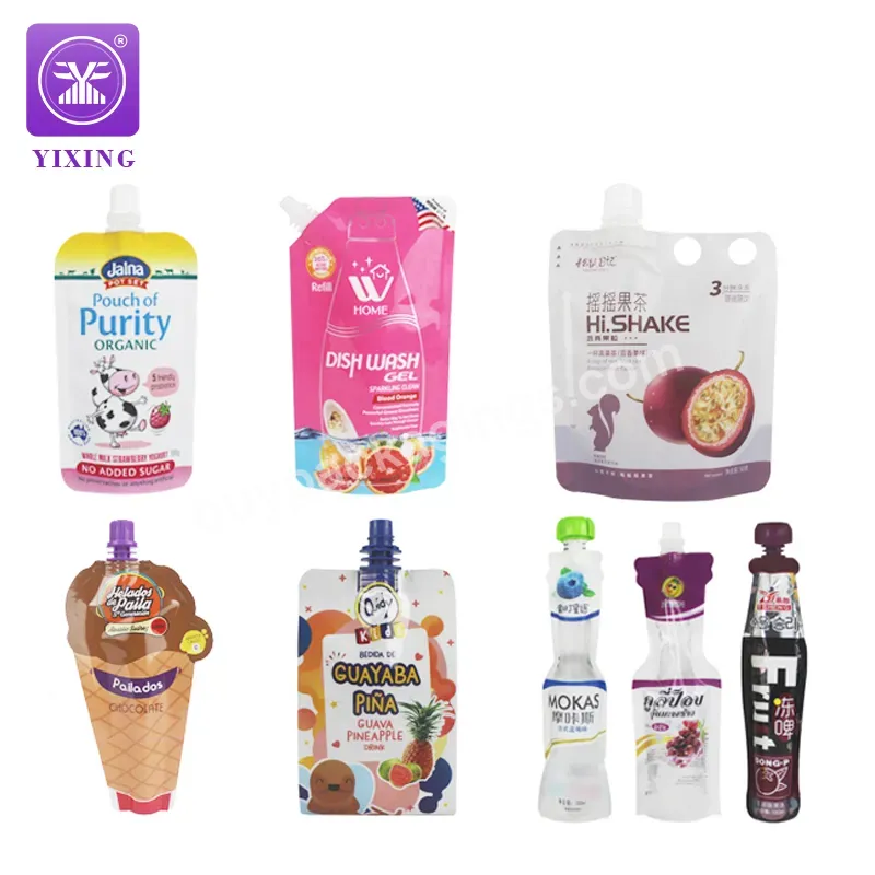 Yixing Packaging Spout Pouch Bag Food Grade Beverage Milk Stand Up Pouch - Buy Spout Pouch,Aluminum Foil Spout Pouch,Milk Spout Pouch.