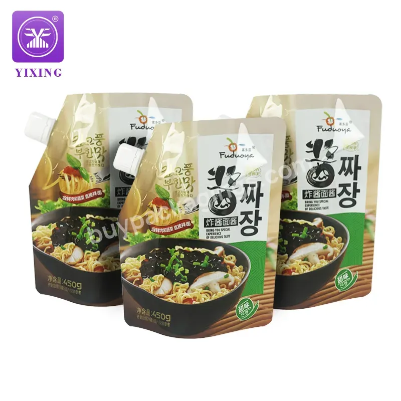 Yixing Packaging Stand Up Spout Pouch Packing Tomato Bag Sauce Doypack Spout Stand Up Pouches Tomato Sauce Liquid - Buy Sauce Spout Pouch,Aluminum Foil Spout Pouch,Tomato Sauce Bag.