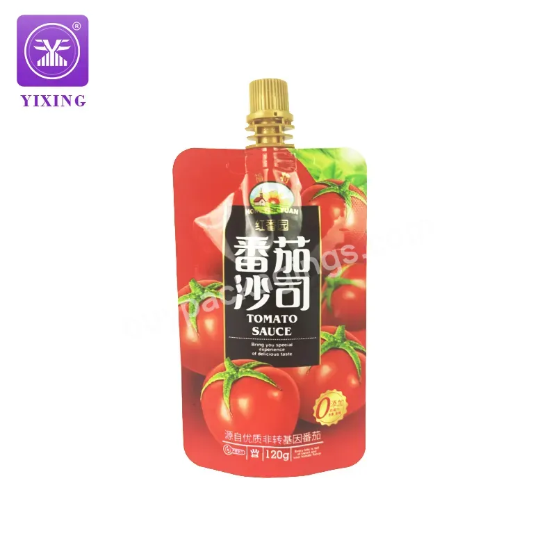 Yixing Packaging Tomato Sauce Paste 121 Degree Stand Up Spout Pouch Aluminum Foil Retort Pouch - Buy Spout Pouch,Aluminum Foil Retort Pouch,Tomato Sauce Bag.