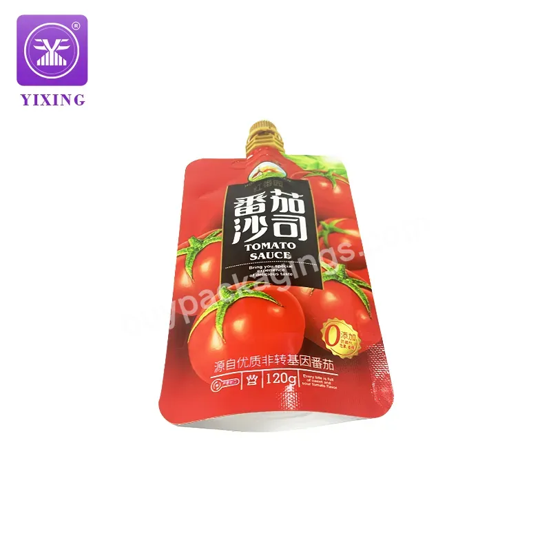Yixing Packaging Tomato Sauce Paste 121 Degree Stand Up Spout Pouch Aluminum Foil Retort Pouch - Buy Spout Pouch,Aluminum Foil Retort Pouch,Tomato Sauce Bag.
