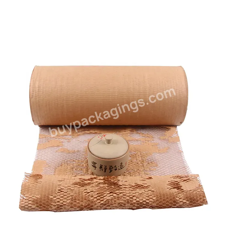 Yohpack 50cm*200m Recyclable Honeycomb Paper Packaging Wrapping Honeycomb Cushion Paper Honeycomb Kraft Paper - Buy Honeycomb Cushion Paper,Honeycomb Paper Packaging,Honeycomb Wrapping Paper.