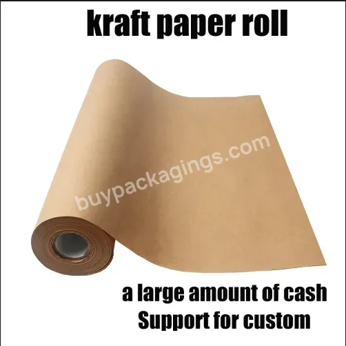 Yohpack Custom Gifts Wrapping Value Packing Fully Recyclable Paper Roll Brown Kraft Paper Jumbo Roll For Arts - Buy Kraft Paper Roll,Q-matic Paper Roll,Gifts Wrapping Paper.