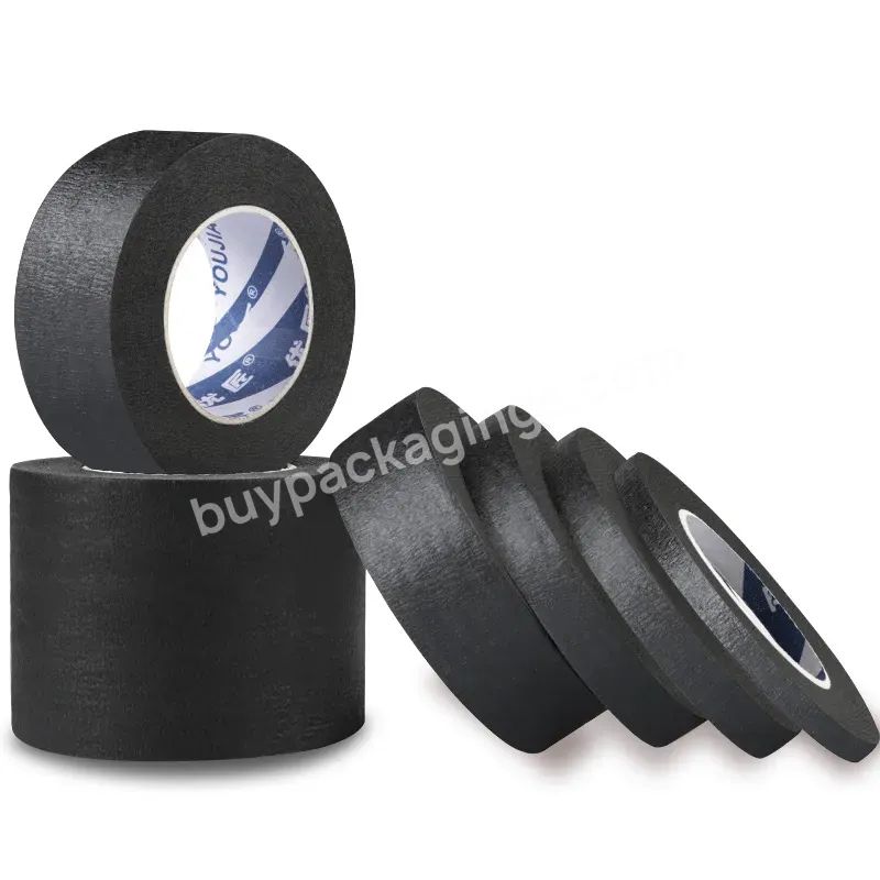 You Jiang Customized 24mm Black Masking Paper Tape For Spray Paint Protection Decoration Writing Painters Tape Black - Buy Masking Tape 2mm Black,Painters Tape Black,Black Painters Masking Tape 24 Mm.
