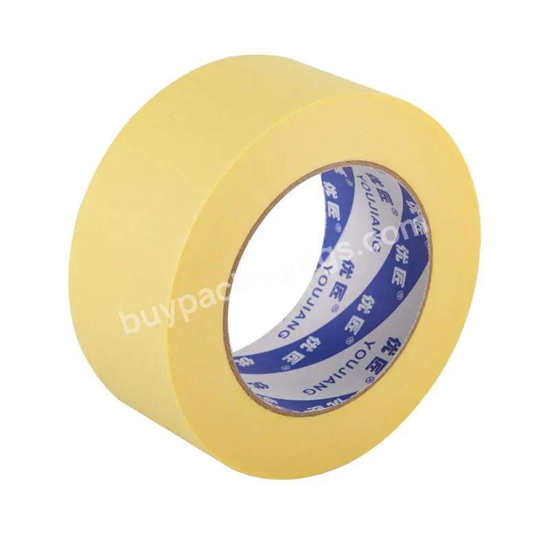 You Jiang Rubber Glue High Quality Water Proof Self Adhesive Sharp Edge Supplier General Purpose Masking Tape - Buy Rubber Glue High Quality 50m Crepe Paper Wall Painting Painter Wholesale Automobile General Purpose Masking Tape,Rubber Glue High Qual