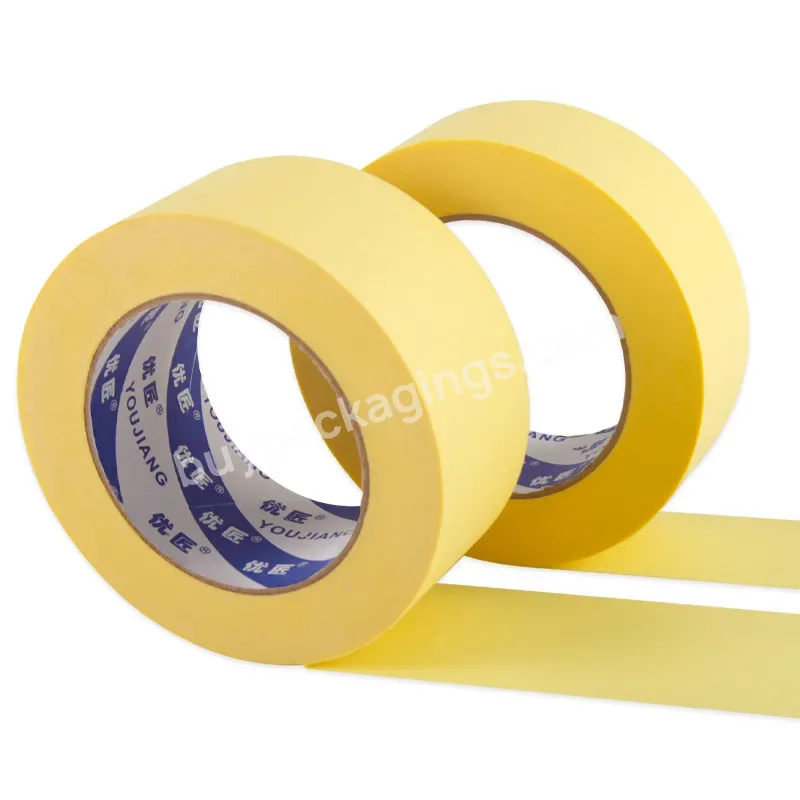 You Jiang Rubber Glue Waterproof Cheap Price Car Painting Crepe Paper Automotive Masking Adhesive Tape