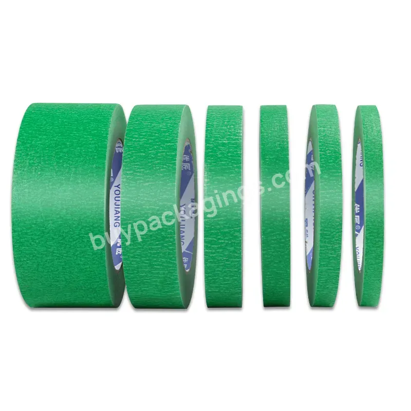 You Jiang Wholesale Green High Strength Adhesive Protection Of Exterior Wall Lacquer Decoration Spray Paint Masking Tape - Buy Paper Masking Tape,Masking Paper Tape,Masking Tape Adhesive Paper Film.