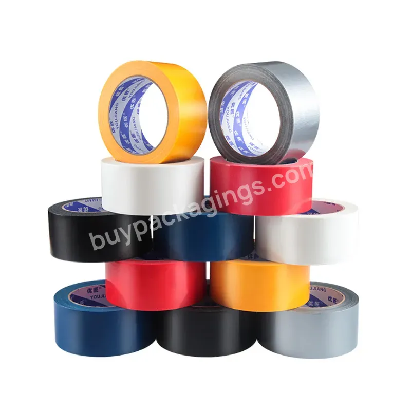 Youjiang Custom 50m Yellow Black Binding Adhesive Masking Cloth Duct Tape - Buy Yellow Cloth Duct Tape,Black Cloth Duct Tape,Binding Masking Cloth Duct Tape Gaffer.