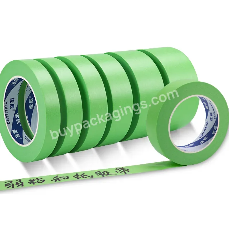 Youjiang Wholesales High Quality Factory Direct Custom Low Stick Auto Refinish Paint Promotional Masking Green Painters Tape