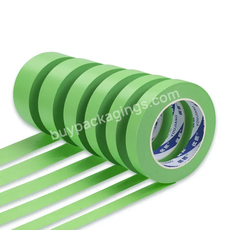 Youjiang Wholesales High Quality Factory Direct Custom Low Stick Auto Refinish Paint Promotional Masking Green Painters Tape - Buy Frog Tape Green Multi Surface Painters Masking,Low Stick Masking Paper Tape,Refinish Green Painters Tape.