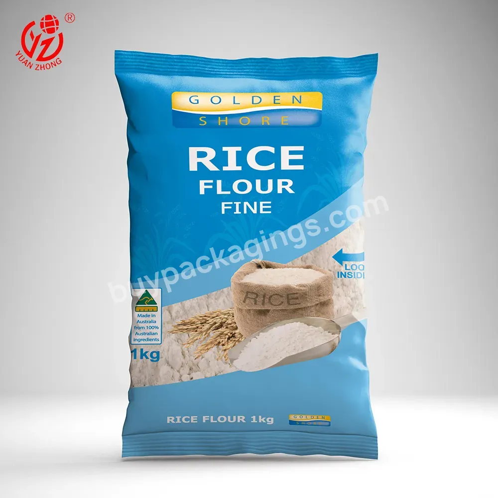 Yuanzhong Pack Different Types Custom Logo Design 500g 1kg 2kg 5kg 10kg Food Grade Plastic Rice/flour Packaging Bags - Buy Rice Packaging Bags,Rice Packaging,Rice Packaging Bags 1kg.
