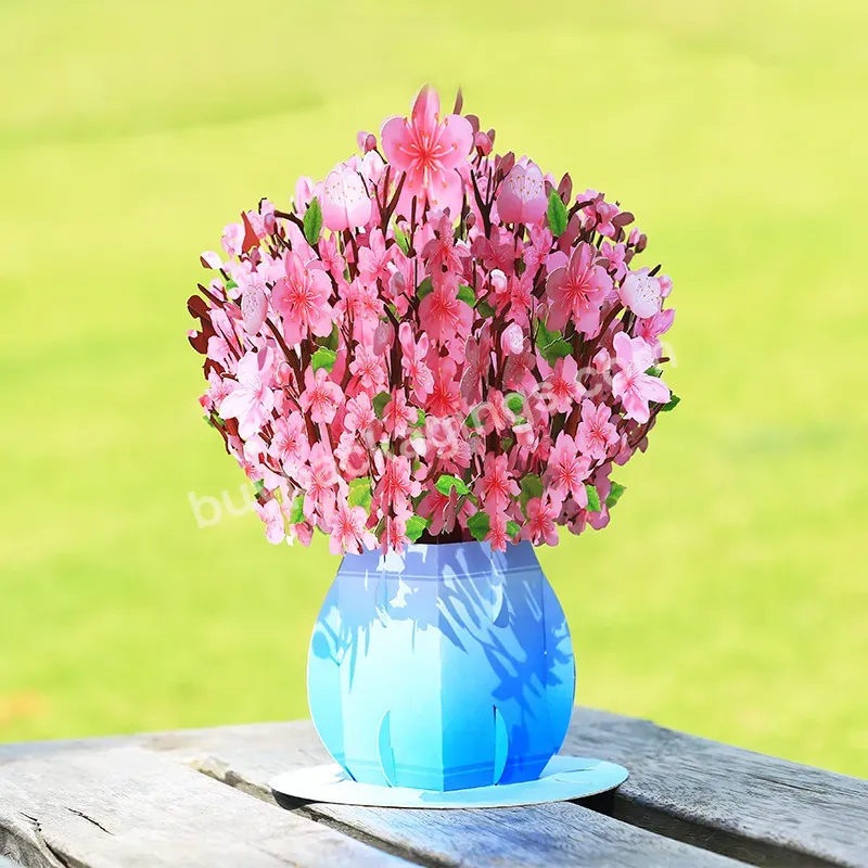 Zeecan Colorful Peach Blossom Bouquet Series Birthday Card Florist Dessert Shop Message Greeting Card - Buy Christmas 3d Pop Up Cards Greeting Envelope,Pop Up Cards 3d I Love You,Pop-up Occasion Greeting Card Supplies.