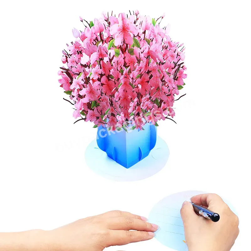 Zeecan Colorful Peach Blossom Bouquet Series Birthday Card Florist Dessert Shop Message Greeting Card - Buy Christmas 3d Pop Up Cards Greeting Envelope,Pop Up Cards 3d I Love You,Pop-up Occasion Greeting Card Supplies.